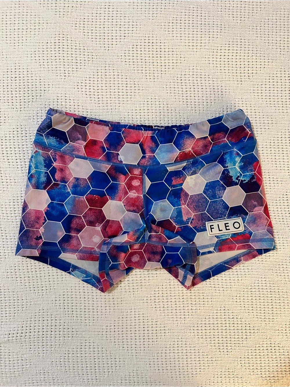 Fleo Hexagon Print 3.25” Workout Shorts